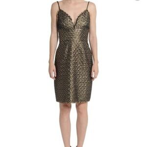 Romeo + Juliet Couture Metallic‎ Sparkly Gold Dress Medium New